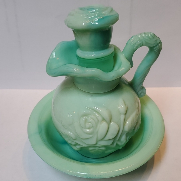 Avon Other - Vintage Avon Green Pitcher and Bowl Set